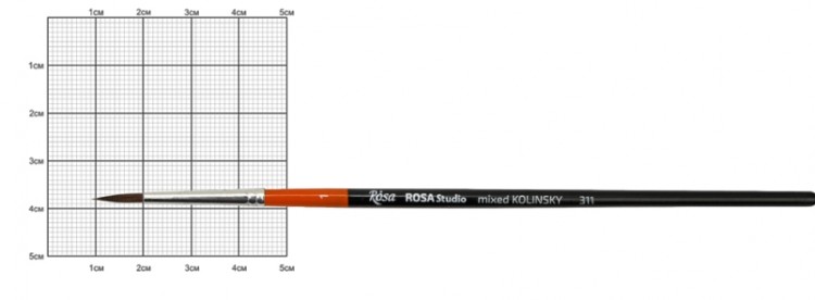 Кисть колонок круглый №1 ROSA Studio 311