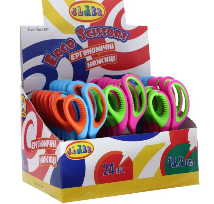 Ножницы детские 13,3 см прорезиненные CLASS 4287