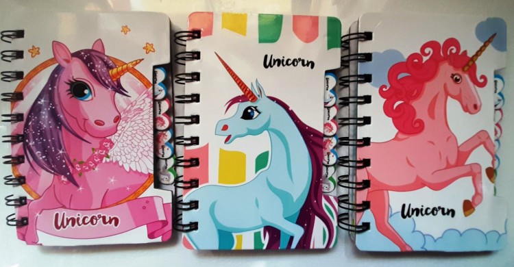 ​Блокнот на спирали с разделителями 14/9 см в линию Единорог​​