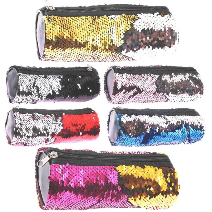 Пенал-тубус с пайетками  19 х 7 см.