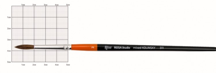 Кисть колонок круглый №3 ROSA Studio 311