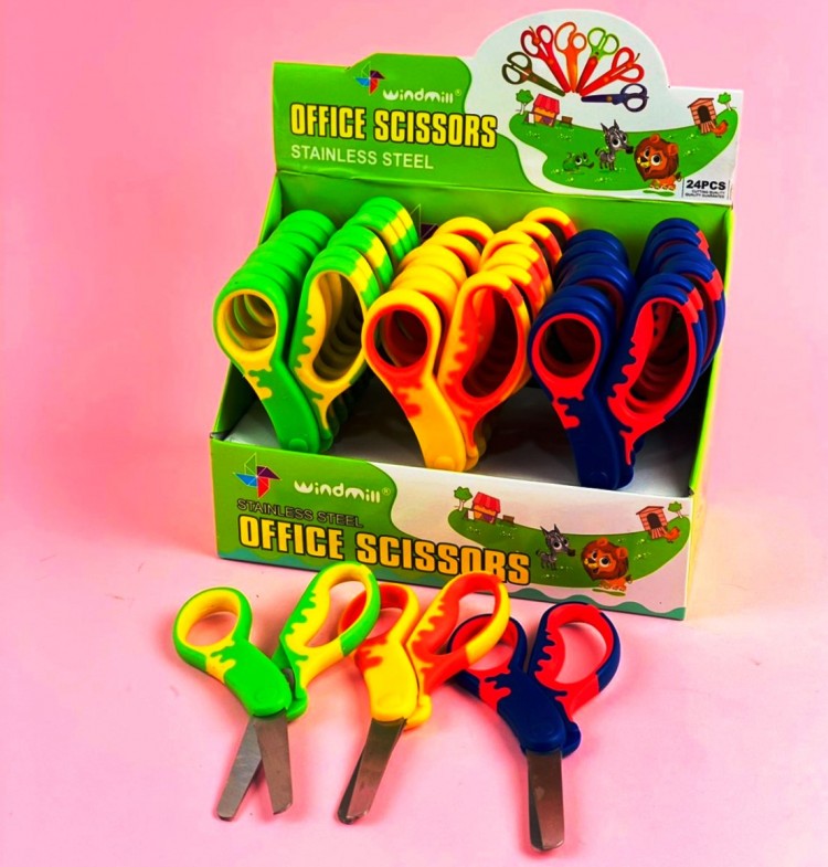 Ножницы детские 13,5 см с силиконовыми ручками