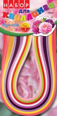 Набор для квиллинга 9 цветов 5 мм /297 мм Пион Бумагия