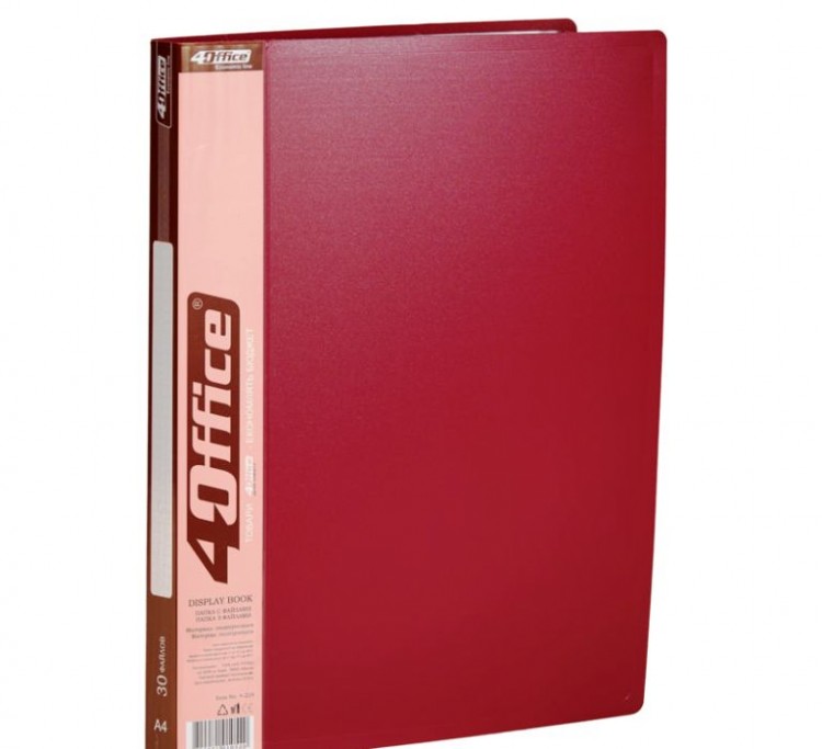 Папка с 30 файлами А4 ( дисплей книга) 4Office 4-224