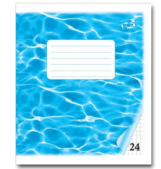 Тетрадь 24 листа фоновая клетка Бриск