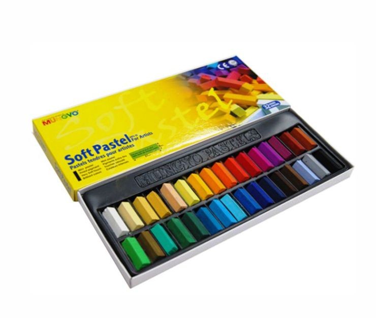 Пастель сухая 1/2 мягкая профессиональная 32 цвета квадратная MPS-32 MUNGYO