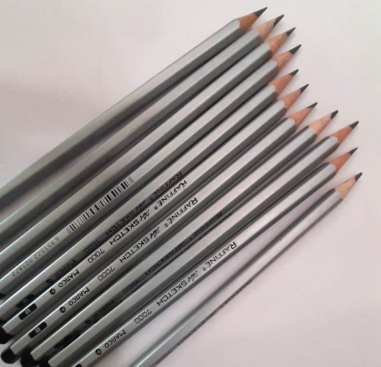 Набор простых карандашей MARCO Raffine 7000-6СВ, 2Н - 3В