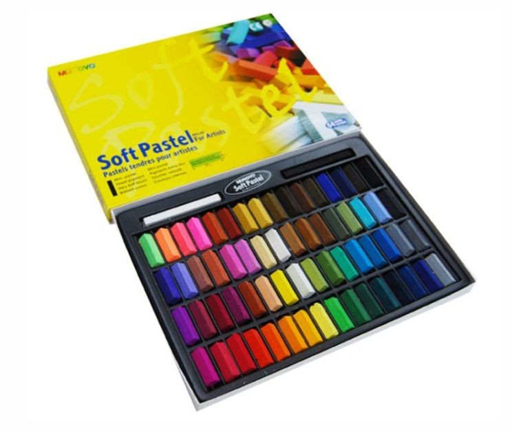 Пастель сухая 1/2 мягкая профессиональная 64 цвета квадратная MPS-64 MUNGYO