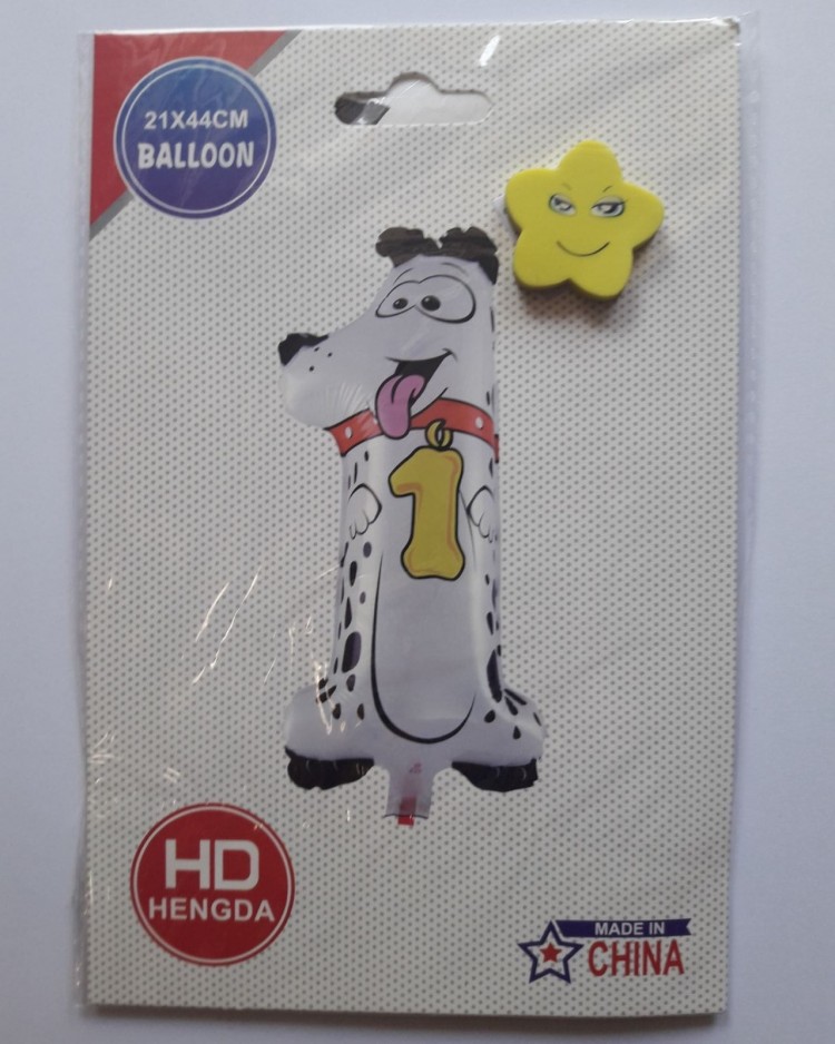 Шарики воздушные цифры-животные(выбор цифры внутри)