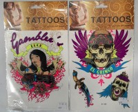 Наклейки ТАТУ цветные 20/15см