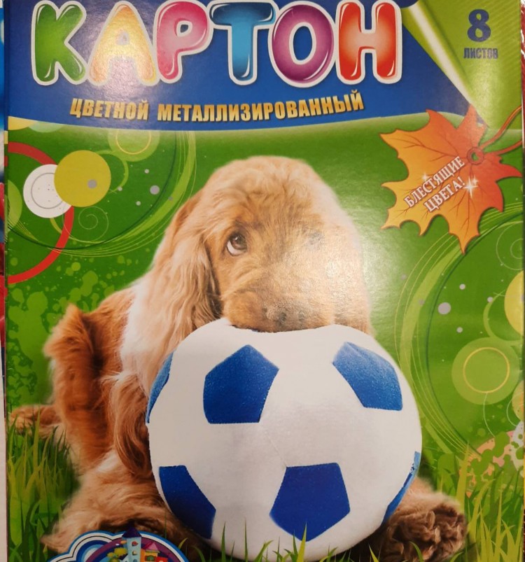 Картон металлизированный 8 лист Фреш