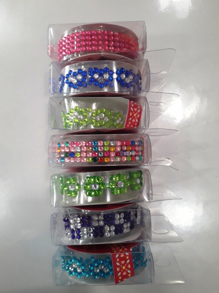 Скотч декоративный с цветными стразами (цена за 1шт)