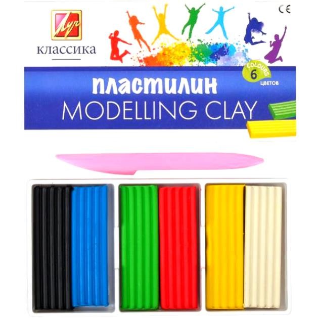 Пластилин «Классика» 6 цв. 120 гр. «ЛУЧ»
