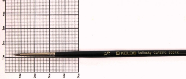 Кисть колонок круглый №00 KOLOS Classic 3007R