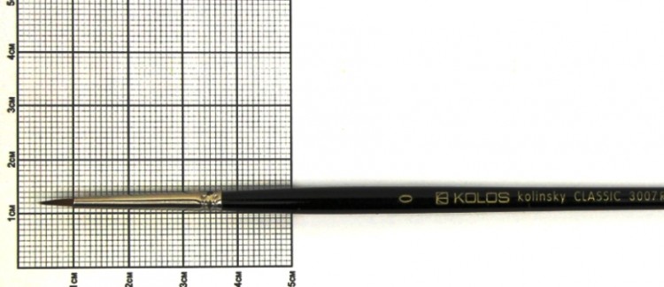 Кисть колонок круглый №0 KOLOS Classic 3007R