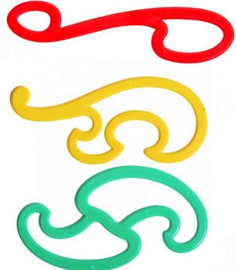 Набор пластиковых лекал 3 шт