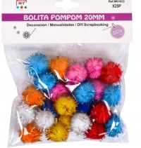 Помпоны для декора с люрексом 25шт