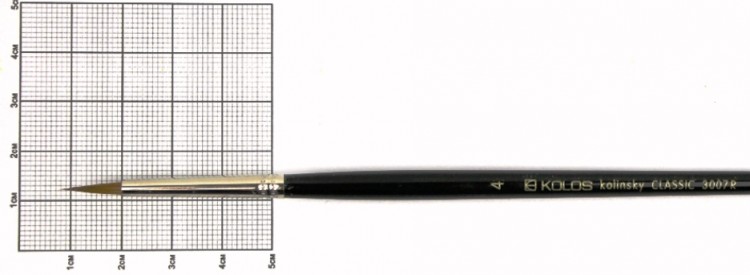 Кисть колонок круглый №4 KOLOS Classic 3007R