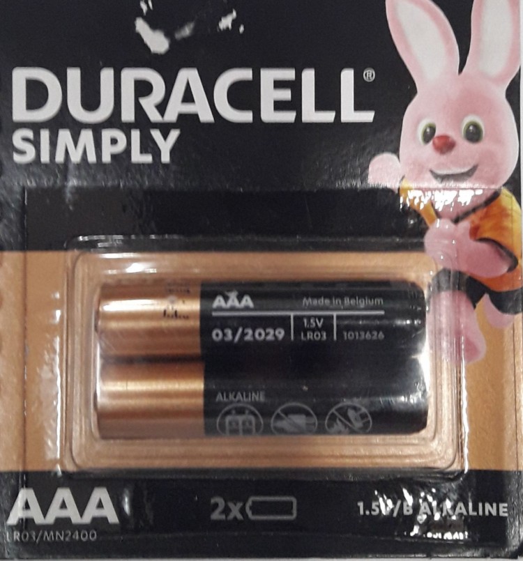 Батарейка DURACELL SIMPLY AAA LR03 1,5V