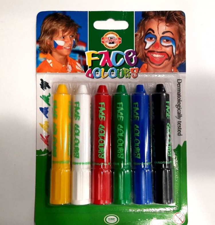 Краски для лица 6 цветов KIN