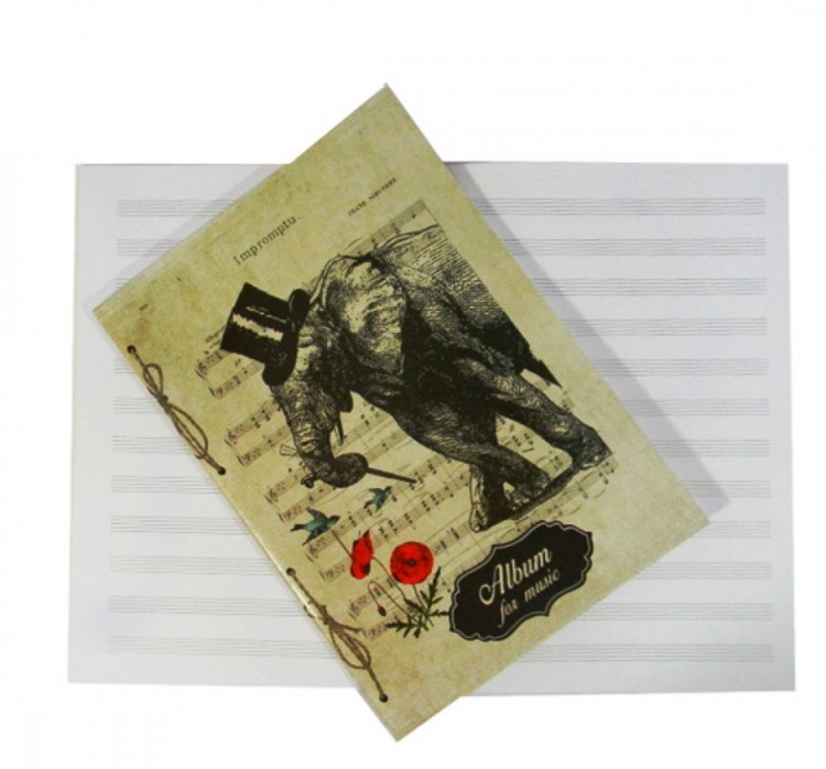 Тетрадь для нот А4 вертикальная 30 листов Полиграфист