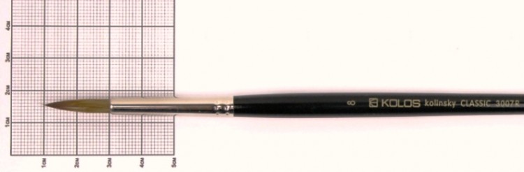 Кисть колонок круглый №8 KOLOS Classic 3007R