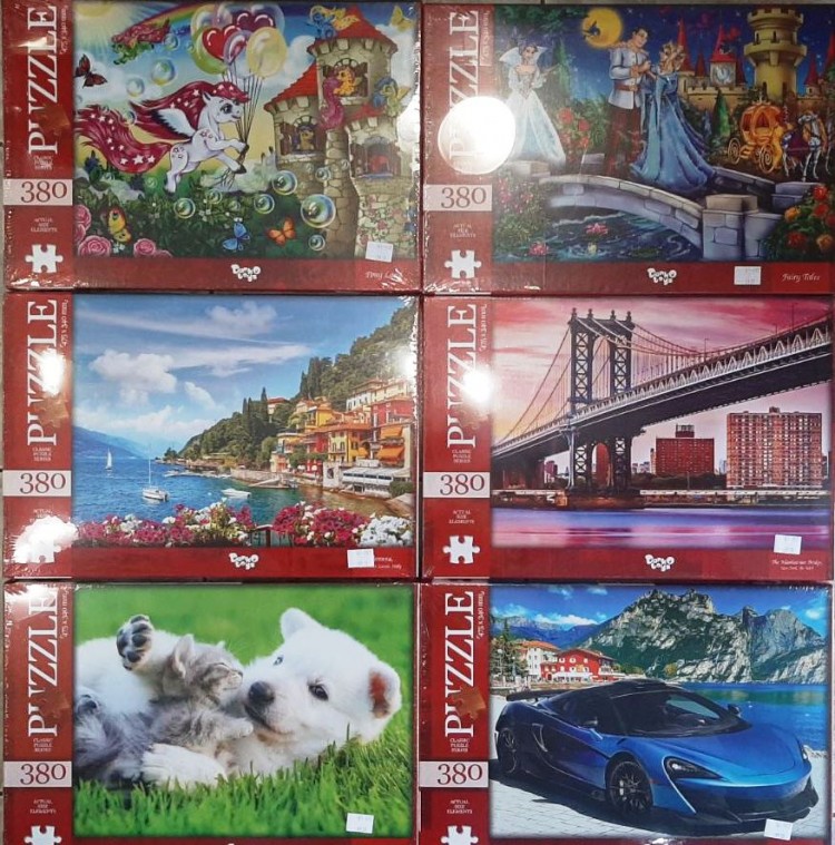 Пазл на 380 элементов 475 х 340мм в ассортименте