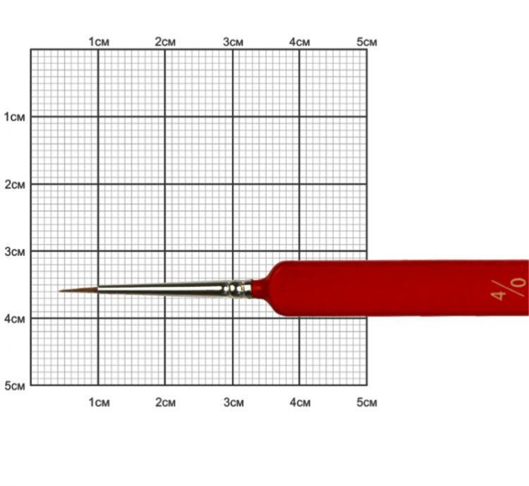 Кисть колонок круглый №4/0 KOLOS Nail art 3009L