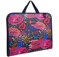 Сумка-портфель пластиковая c тканевыми ручками SANTI А3 "Urban" 367/30/495мм