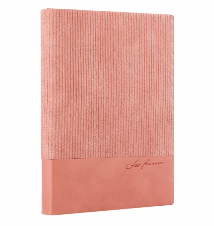 Ежедневник А5 недатированный Leo Planner "Velvet" 352стр розовый