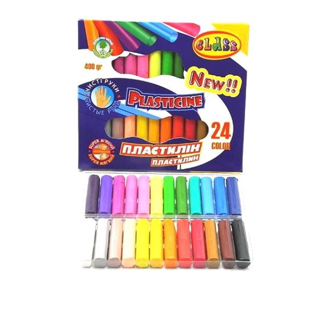 Пластилин *Чистые руки* 24 цв. 400 гр. ECO .