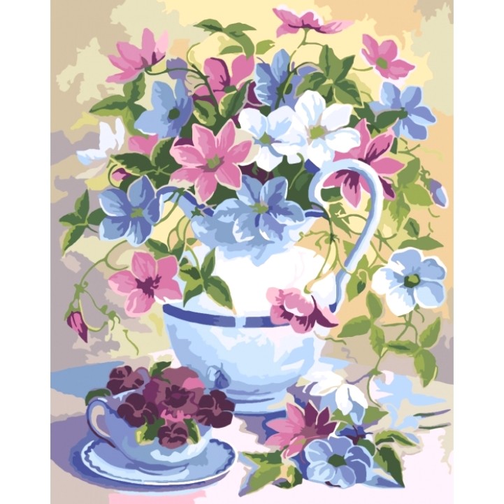 Картины по номерам 40-50 *Цветочная поэзия*