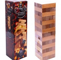 Игра настольная Дженга Extreme Tower в картонной коробке 54 детали