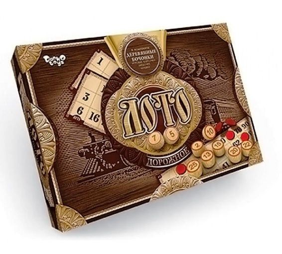 Игра Лото с деревянными бочонками в картонной коробке
