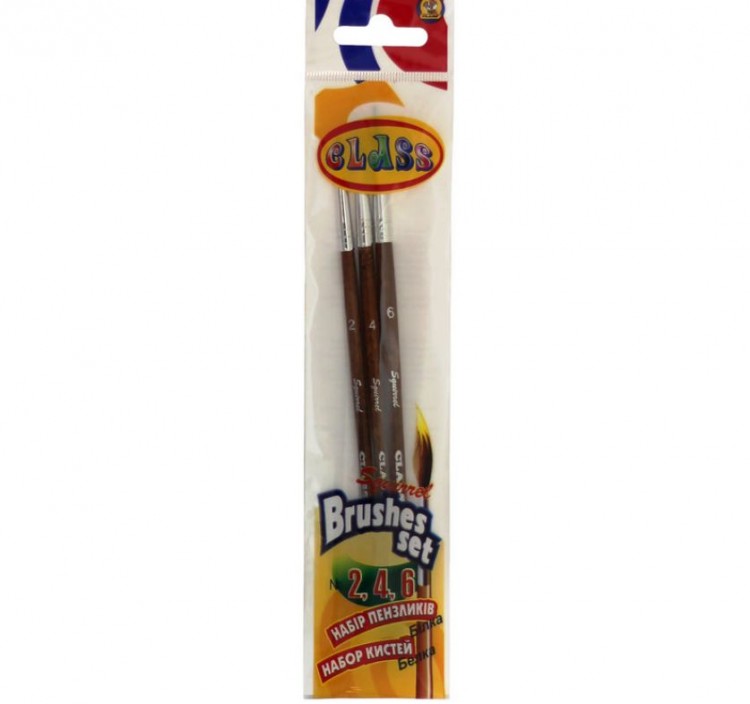 Набор кистей белка №2,4,6 CLASS 7613