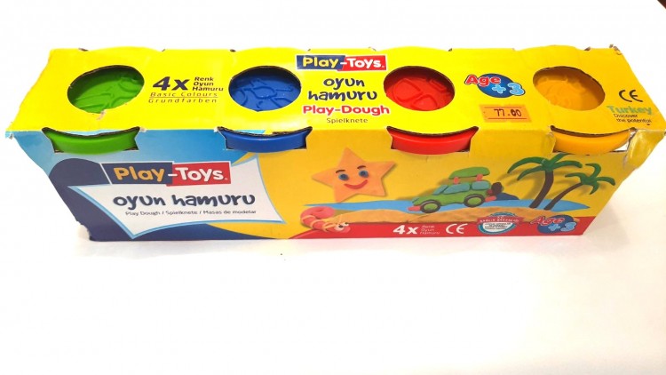 Игровое тесто  4×100 гр «Play-Toys». 