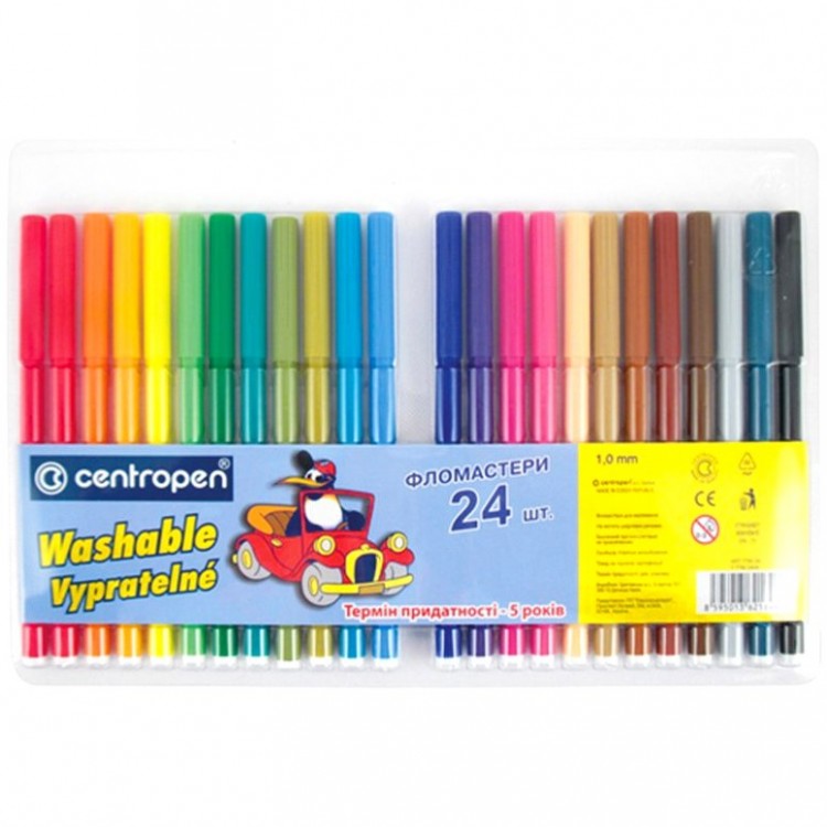 Фломастеры 24 цвета CENTROPEN