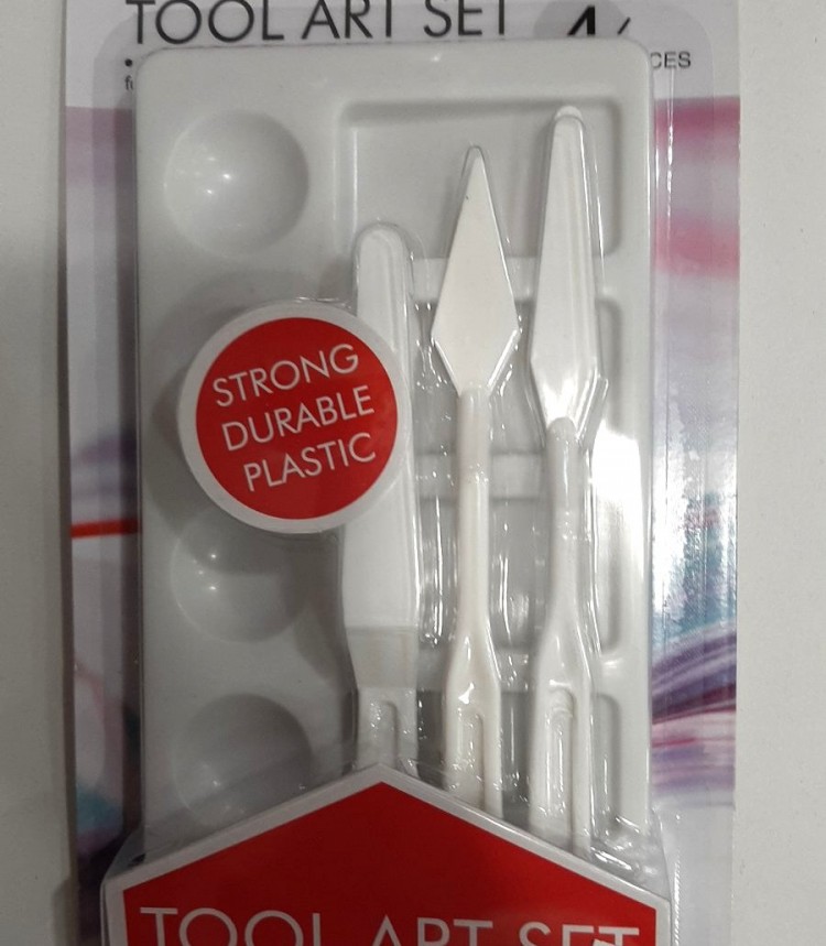 Палитра пластиковая с мастихинами