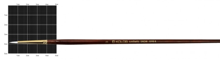 Кисть синтетика круглая № 0 KOLOS Snow 1098R