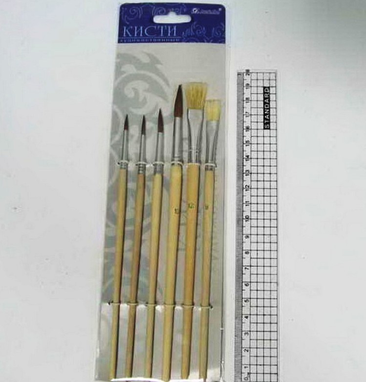 Набор кистей пони+щетина 6шт JO ABCE-6