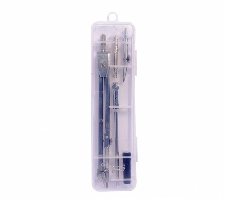 Готовальня на 6 предметов в пластиковом футляре 1-Вересня.