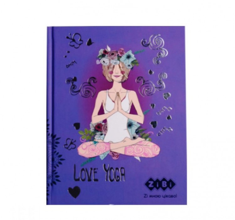 Блокнот А5 в клетку 64 листа твердая обложка лак "ZiBi" ZB12750 "YOGA"