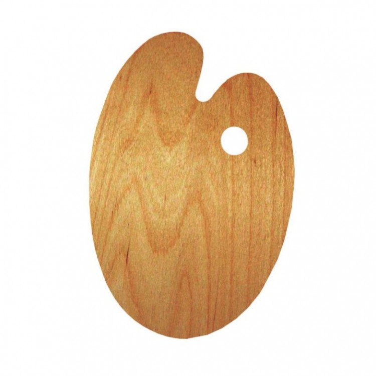 Палитра деревянная овальная 30х40 см 3 мм  ROSA