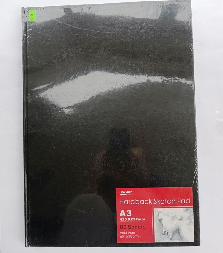 Скетчбук для эскизов 80 листов твердый переплет А3 420/297 98гр/м2