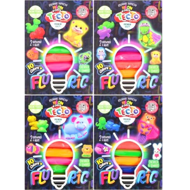 Тесто для лепки  "FLUORIC"  10 цветов.