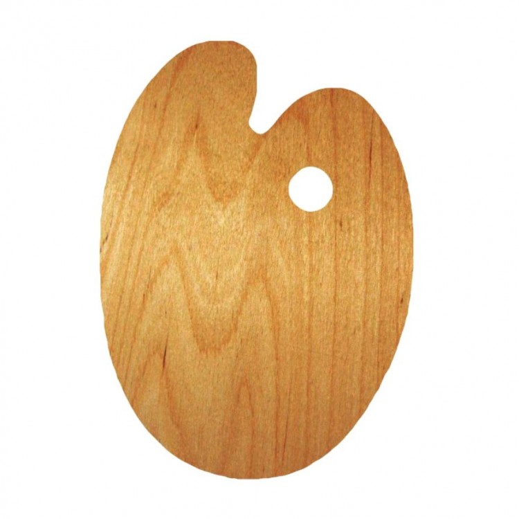 Палитра деревянная овальная промасленная 20х30 см ROSA