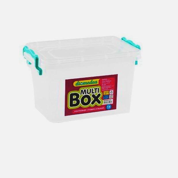 Бокс универсальный с ручками 1 л. Размер 15 х 11 х 9,5 см