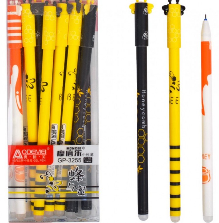 Ручка гелевая с ластиком стираемая с цветным корпусом