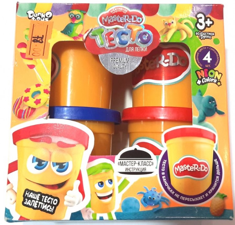 Тесто для лепки "Master Do" 4 цвета по 50 гр. 