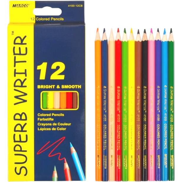 Карандаши цветные Marco Superb Writer 4100-12CB 12 цветов